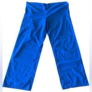 Cherokee Workwear Blue Women Drawstring scrub pants Large